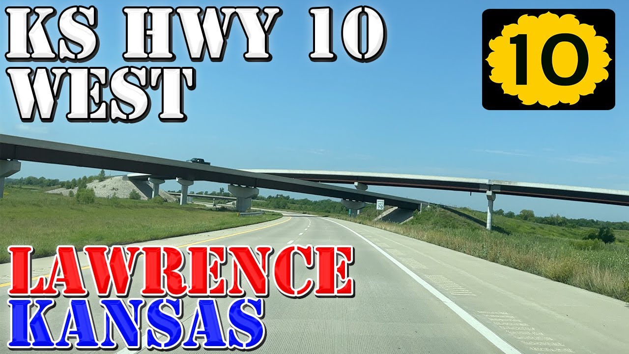K-10 West - Lenexa to Lawrence - Kansas - 4K Highway Drive