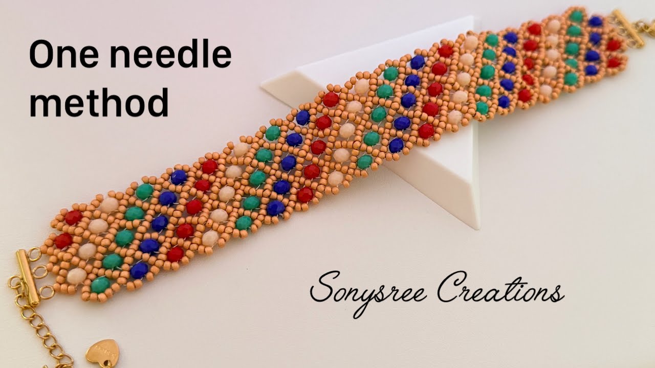 Diamonds Crystal Bracelet || one needle method 
