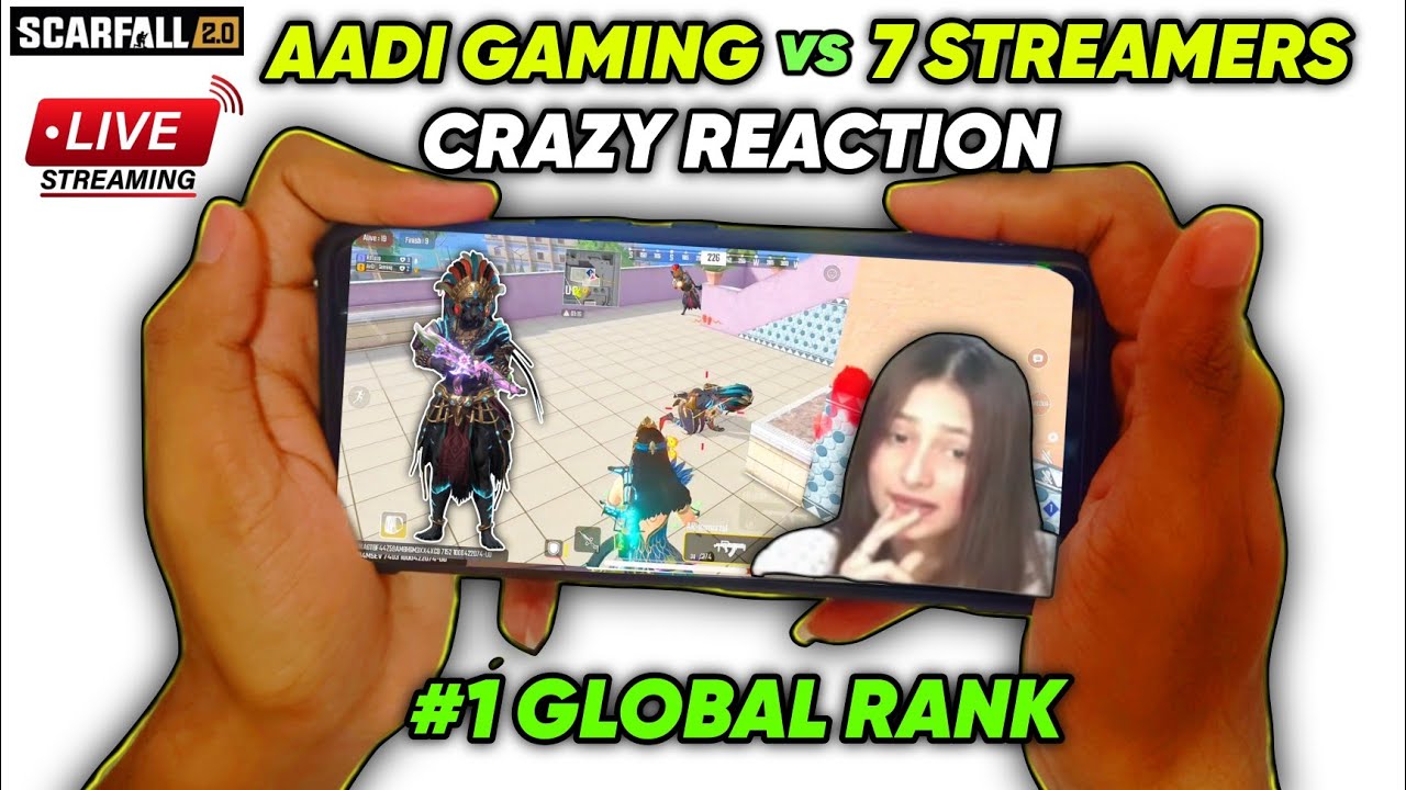 SCARFALL STREAMERS SHOCKED BY MY GAMEPLAY | FIGHT AGAINST 7 STREAMERS IN SAMRAT LOBBY 😱 