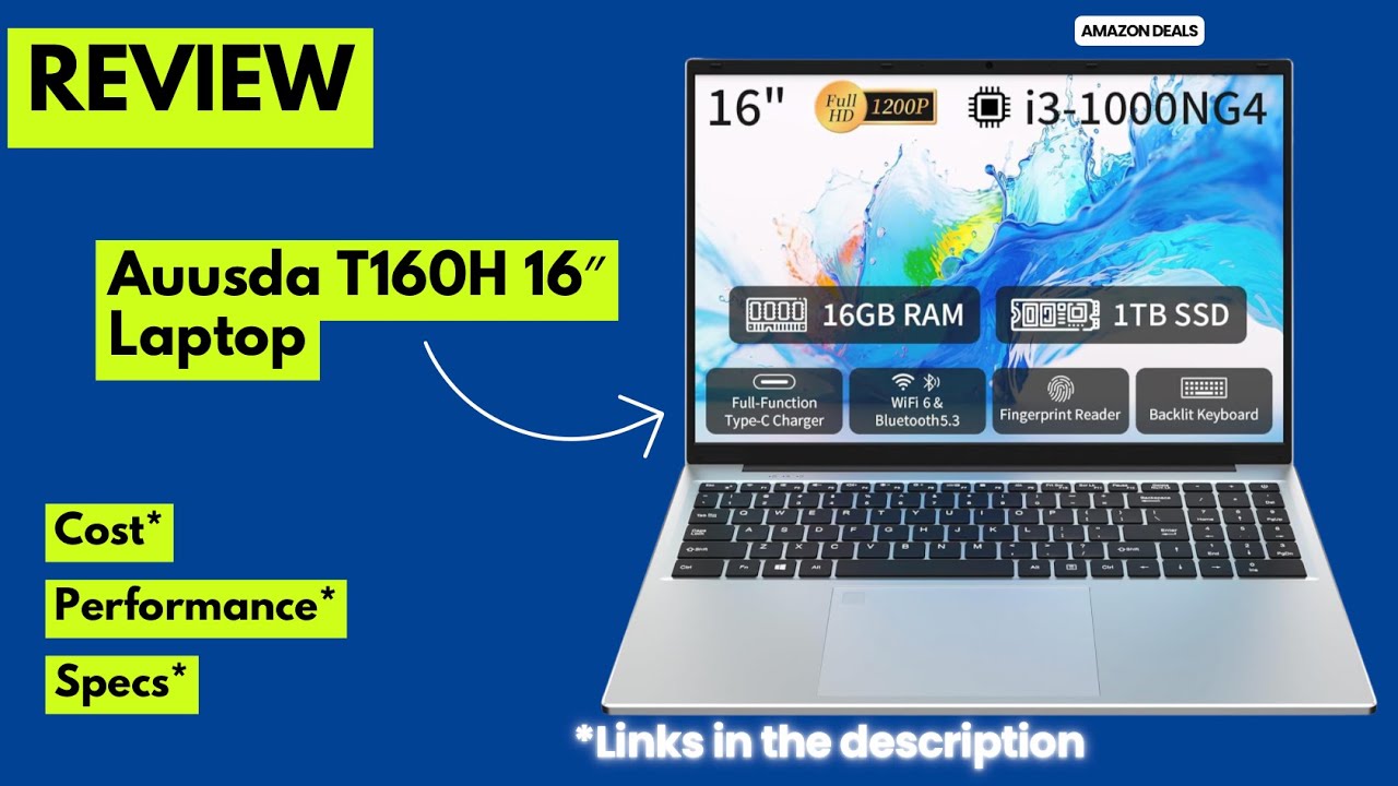 🔥 Обзор ноутбука Auusda T160H 16&Prime; | 16 ГБ ОЗУ, 1 ТБ SSD, Windows 11 Pro, процессор i3 до 3,2 ГГц