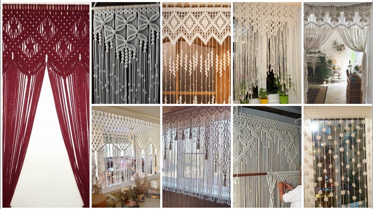 Very impressive and very creative    Macrame curtains home ideas by Kushi maqbool
