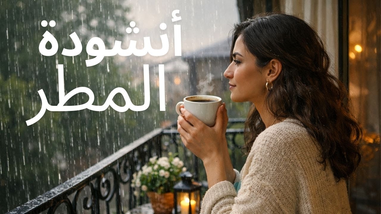 خاطرة "أنشودة المطر" كلمات تبعث السكينة 🌧🎸☕️📚🌷