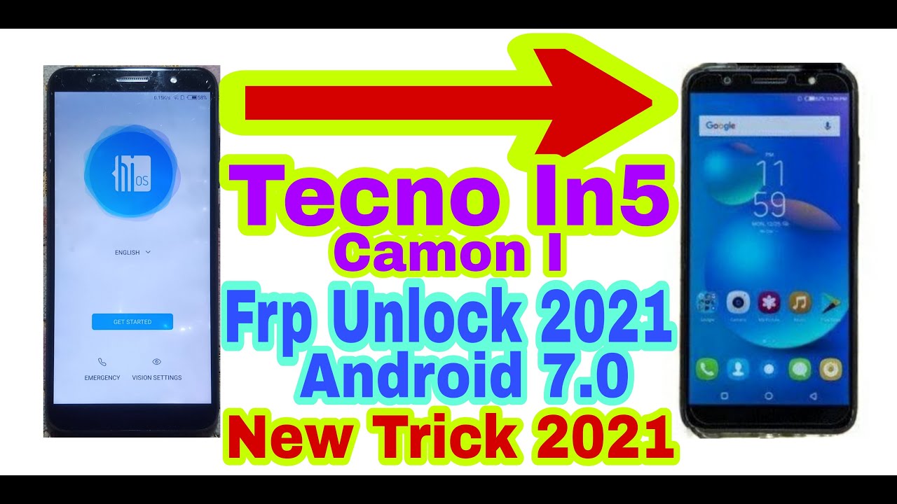 Tecno In5(Camon I)Android 7.1 Frp Bypass Without Pc||New Trick 2021||Remove Google Lock 100% Working