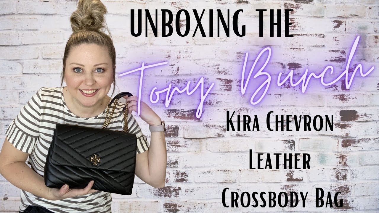 UNBOXING the Tory Burch Kira Chevron Leather Crossbody Bag // Dimensions / First Impression / Price