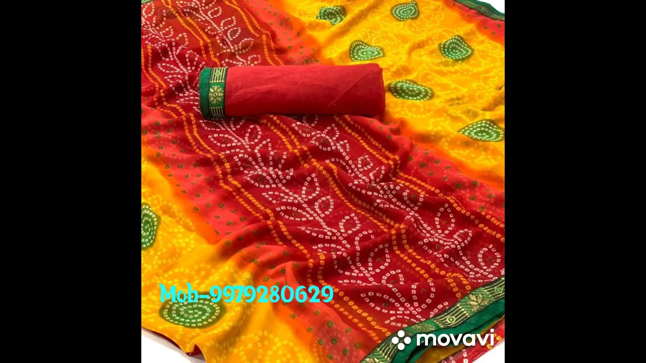 Bandhani saree | Low range saree| Printed saree| Wholesaler of sarees in surat| Saree manufacturer.
