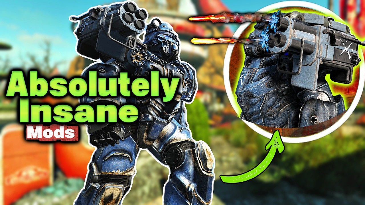 NEW Fully FUNCTIONAL Weapons Power armor Mod In Fallout 4 AND...