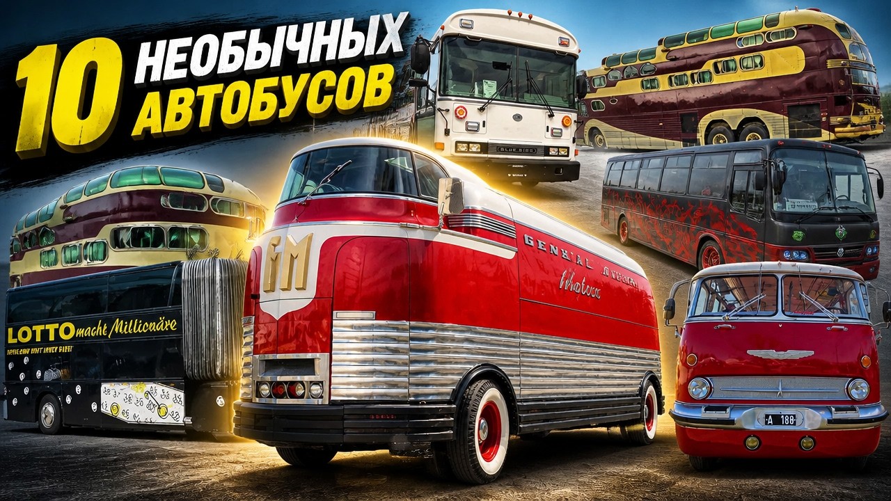 10 САМЫХ НЕОБЫЧНЫХ АВТОБУСОВ В МИРЕ