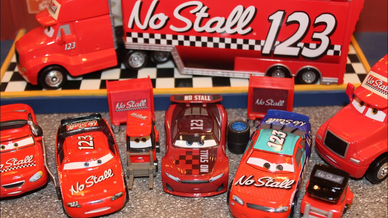 Mattel Disney Cars Team No Stall (Next-Gen Racers, Pitty, Crew Chief, Hauler) Piston Cup Teams Ep. 4