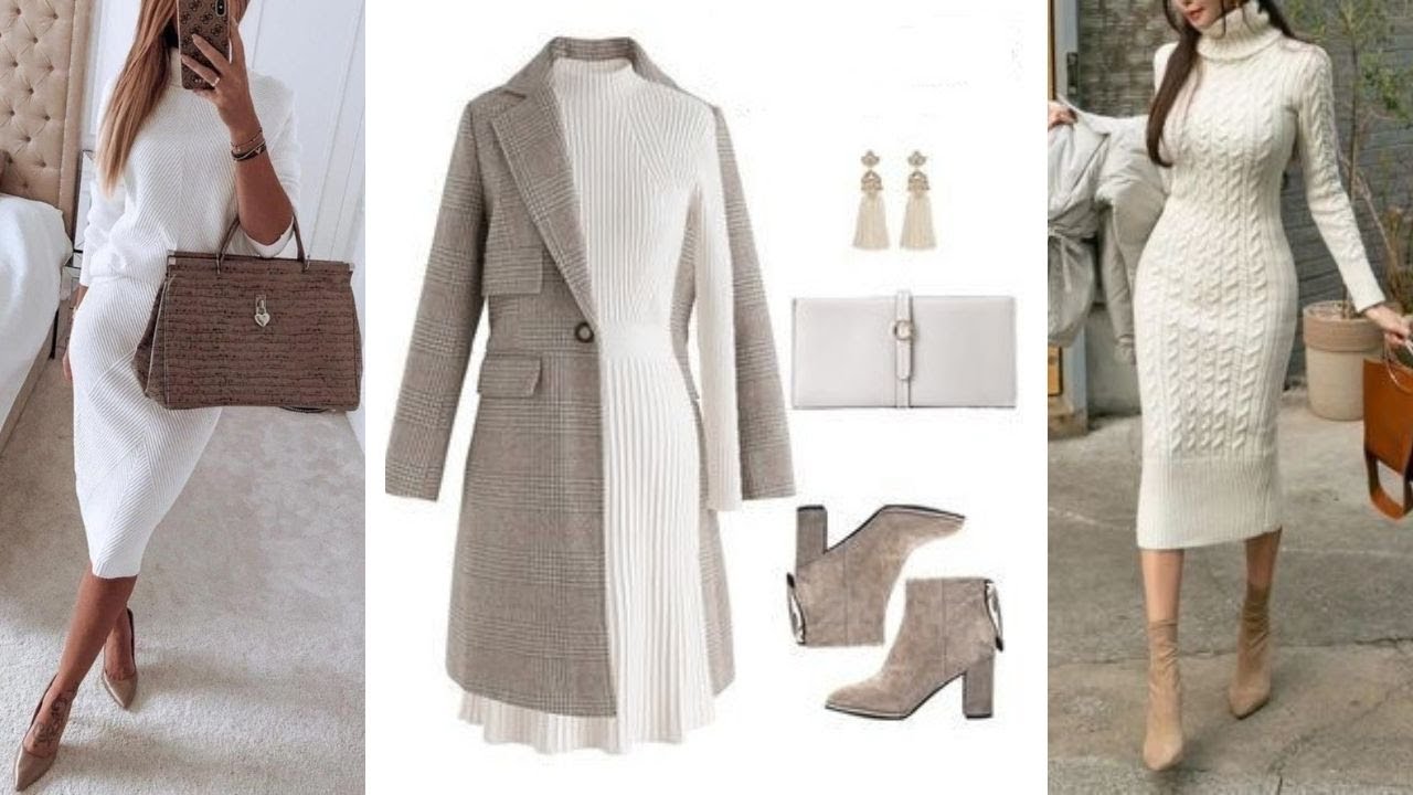 VESTIDOS DE INVIERNO BLANCOS IDEAS DE LOOKS 2022🎉WHITE WINTER DRESSES IDEAS OF LOOKS 2022
