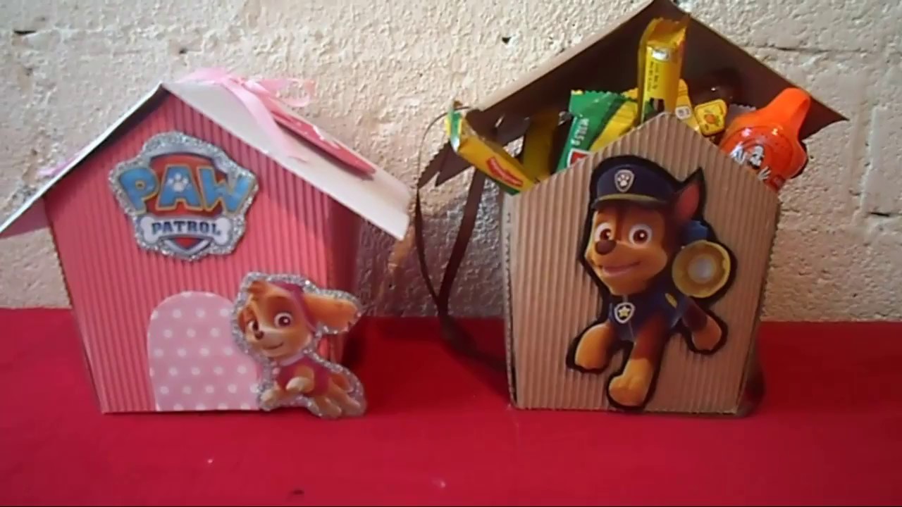 Como hacer Dulceros de La PATRULLA CANINA (PAW Patrol)