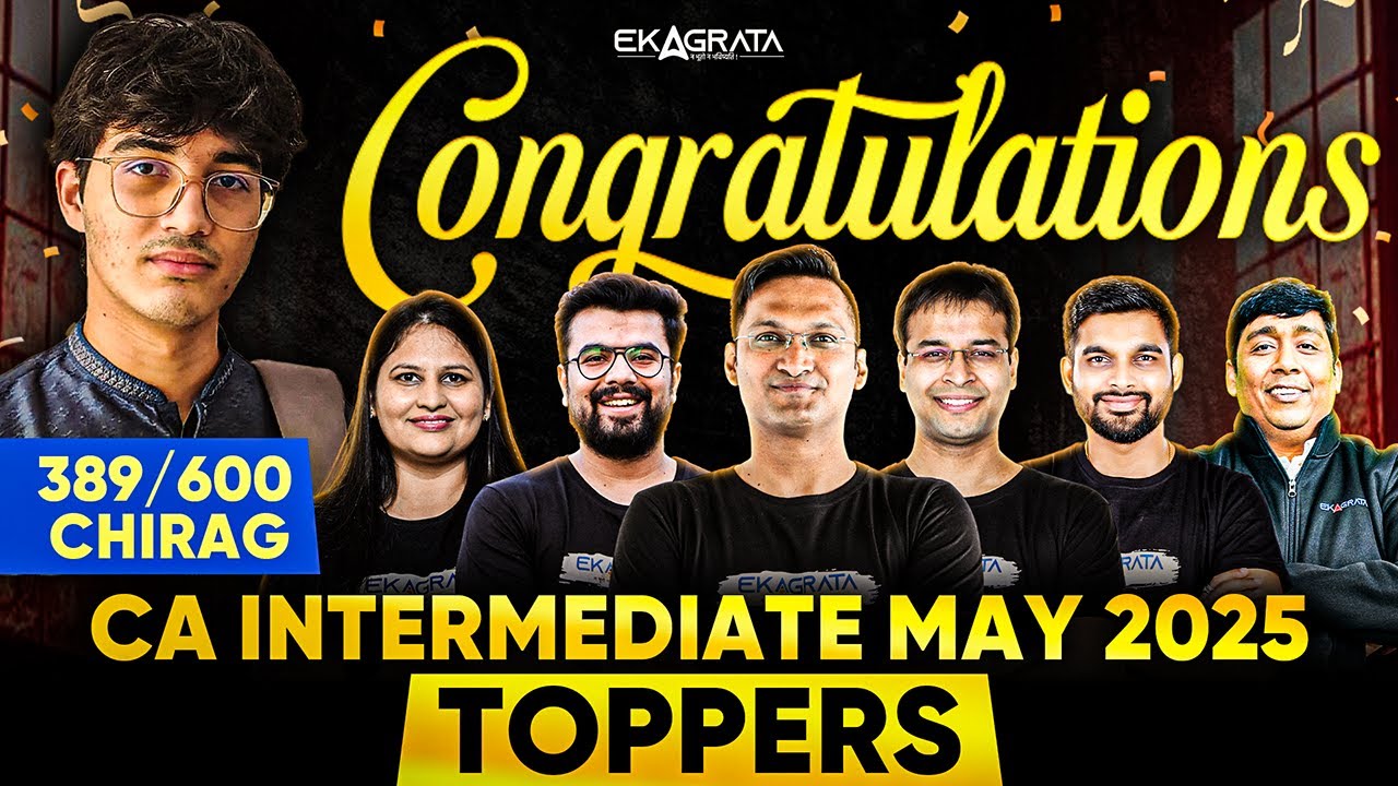 CA Inter Result May 25 | Congratulations to CA Inter Topper | Greeting from Bahubali Team