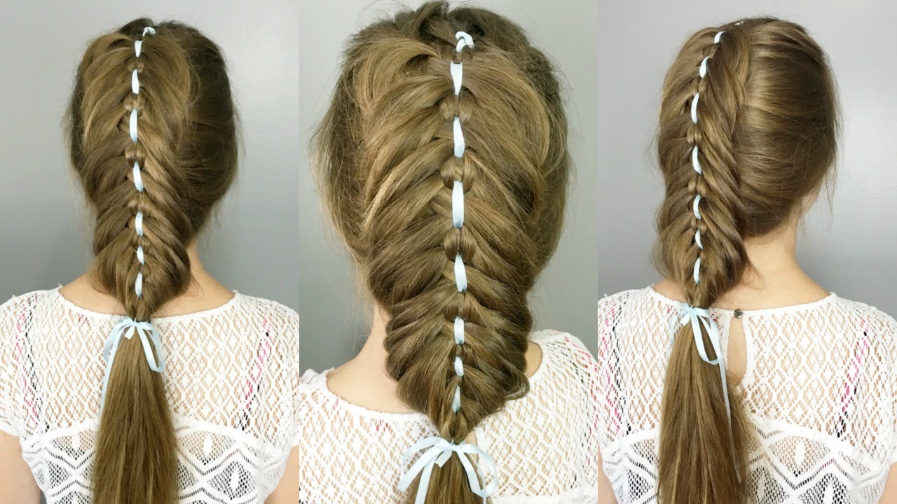 Chain Link Ribbon Fishtail Braid (+Trying American Junk Food Bonus Footage)