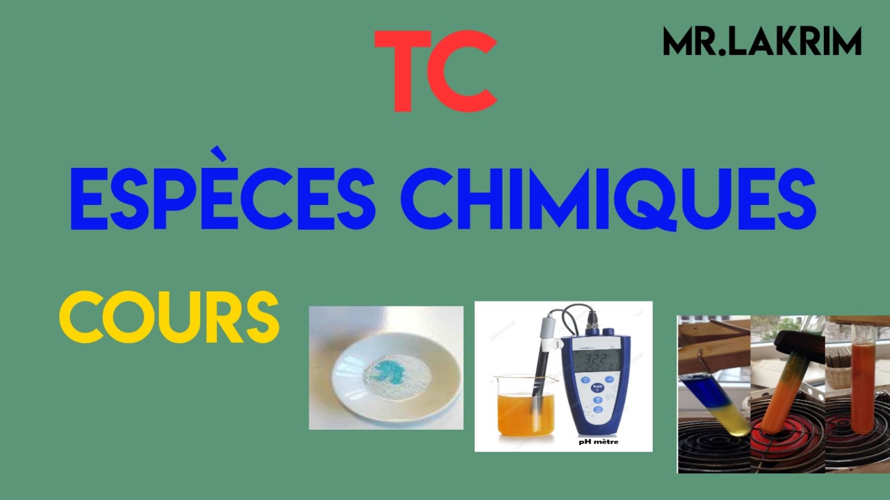 TC- Espèces chimiques - Cours
