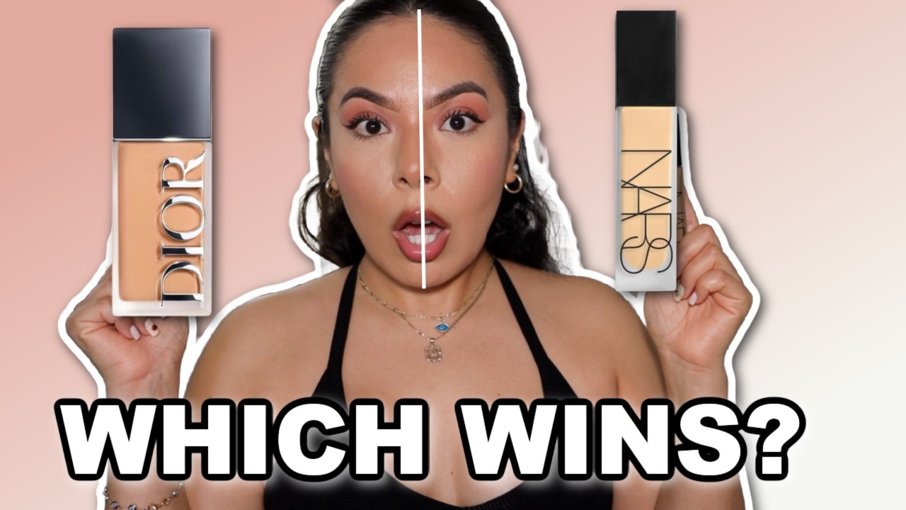 Сравнение матирующих тональных кремов 👀 NARS против Dior || Тест на стойкость на жирной коже в те...