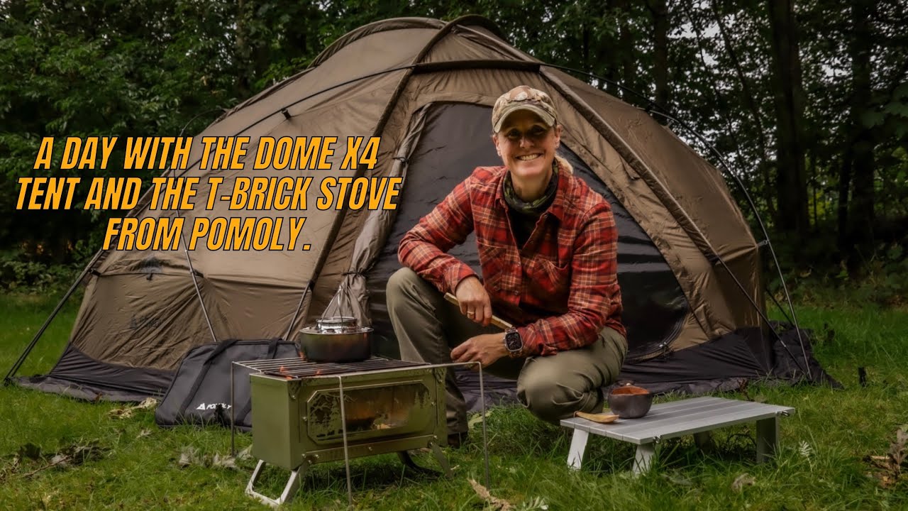 A Day with the Dome X4 Hot Tent and T-Brick Stove from Pomoly