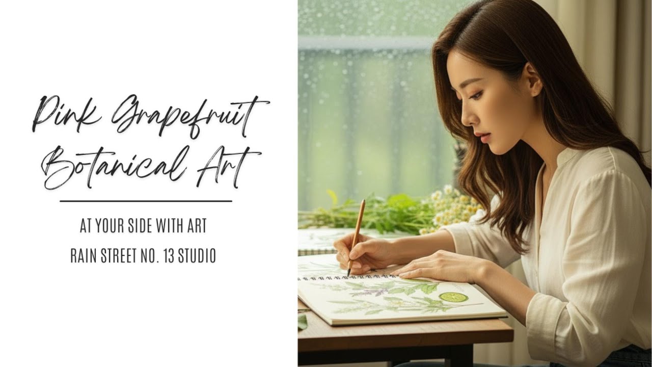 At Your Side with Art | Study with me Softening Edges & Balancing Tones – Pink Grapefruit Coloring