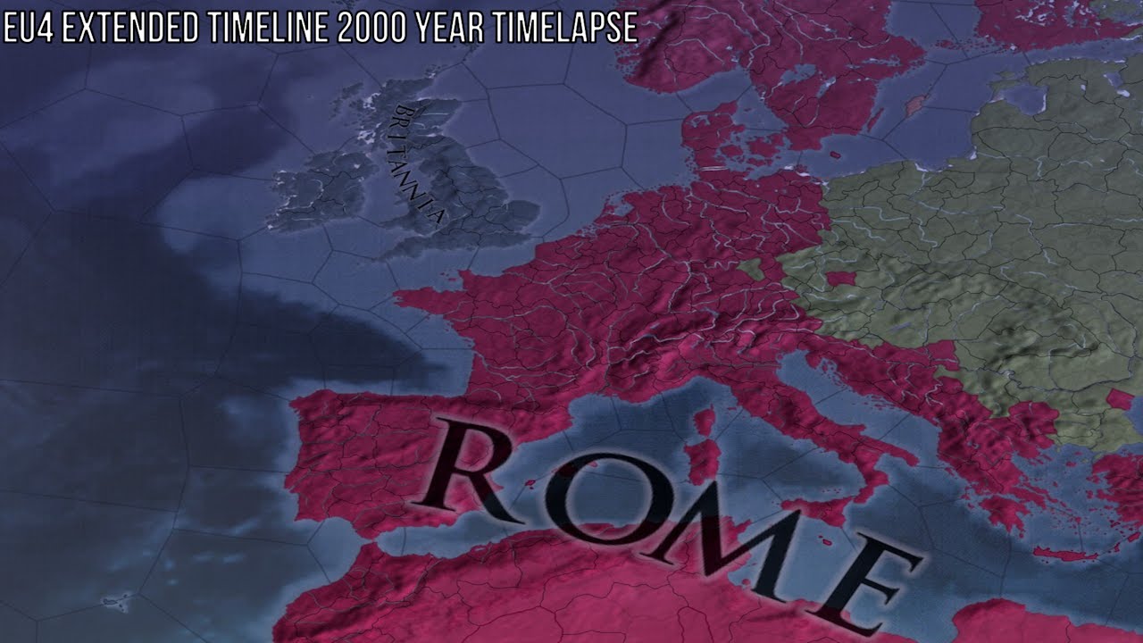 EU4 Extended Timeline 2000 Year (Rome To Modern Day) Timelapse