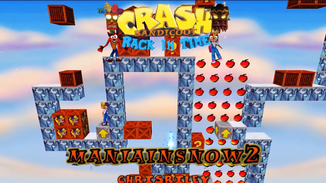 Crash Bandicoot - Фан-игра Back In Time: Пользовательский уровень: Mania In The Snow 2 от ChrisRiley