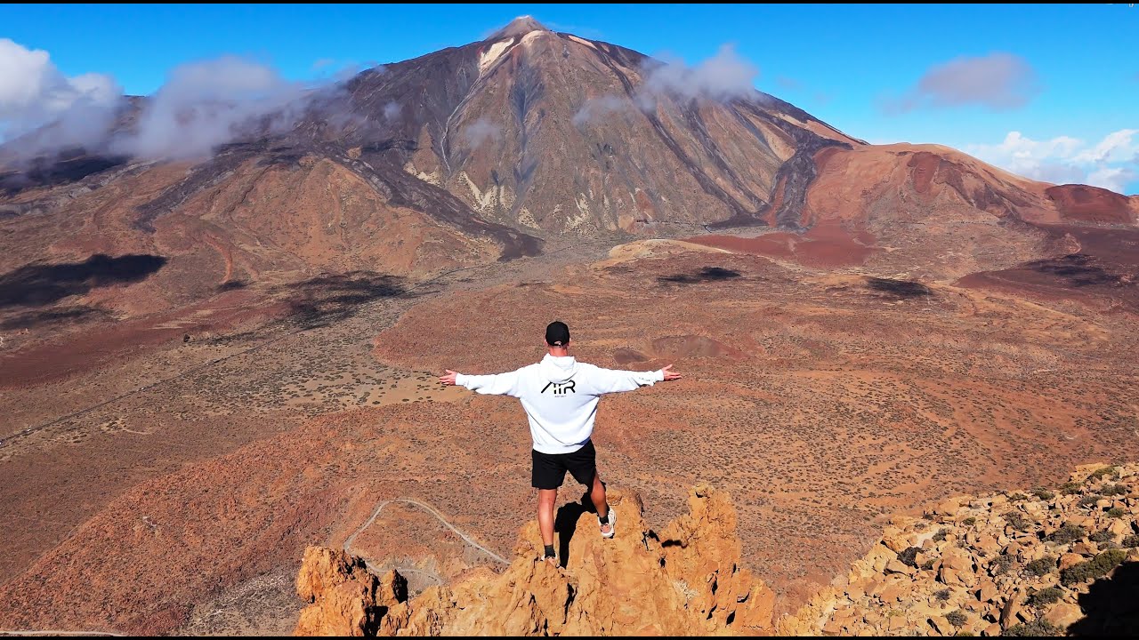 Tenerife #7 Teide National Park. Mountain Alto de Guajara 2718 m from Vilaflor. Drone 4K.