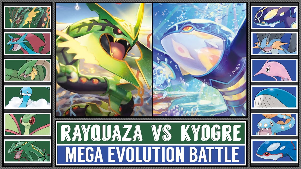 MEGA RAYQUAZA vs PRIMAL KYOGRE | Ultimate Hoenn Legendary Pokémon Battle