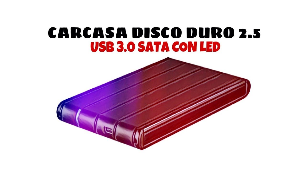 Carcasa disco duro 2.5 USB 3.0 SATA con led Negro distribuido por CABLEPELADO &reg;