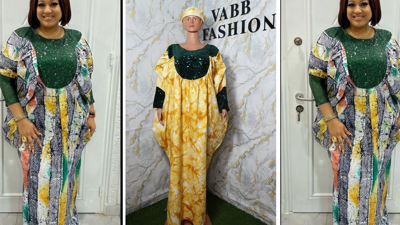 How to cut and sew a draped bubu. Kampala and sequins combo#howto #sewing 