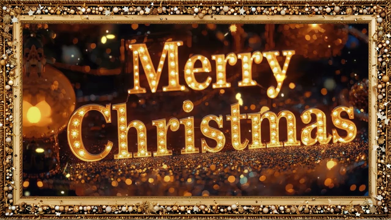 Cozy Christmas TV Art: Merry Christmas Sign & Relaxing Music | 2-Hour Holiday Frame Display 4K