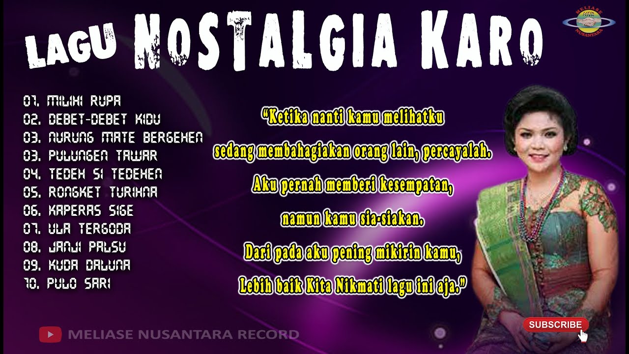 LAGU NOSTALGIA KARO