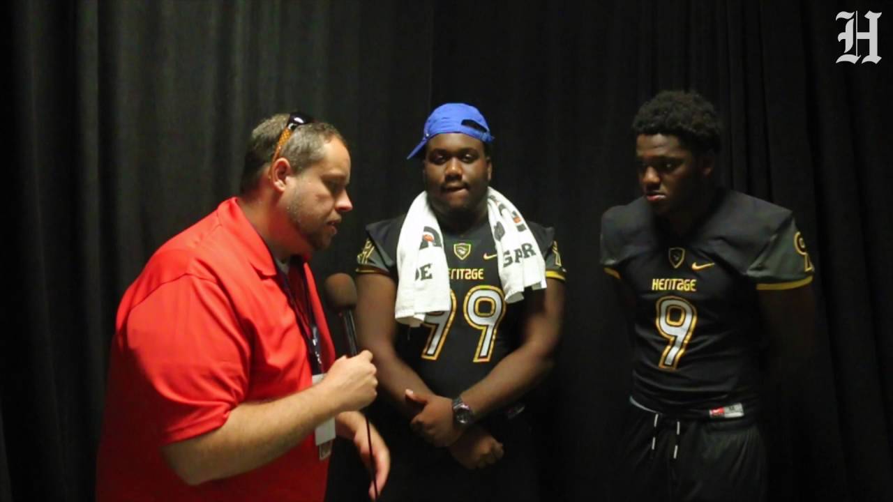 2016 Dolphins High School Media Day - American Heritage DL Andrew Chatfield and Nesta Silvera