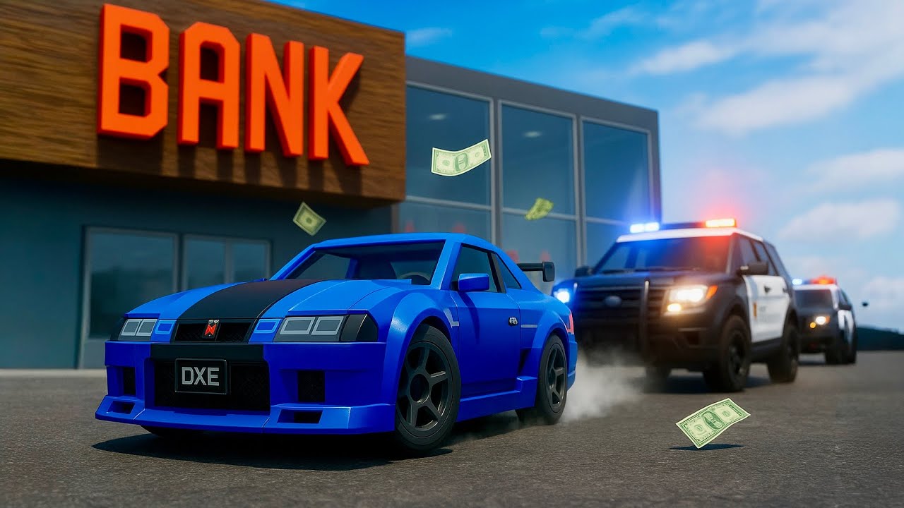 🧨 NAPAD NA BANK &ndash; 4 minuty ucieczki do dziupli! (Brick Rigs)