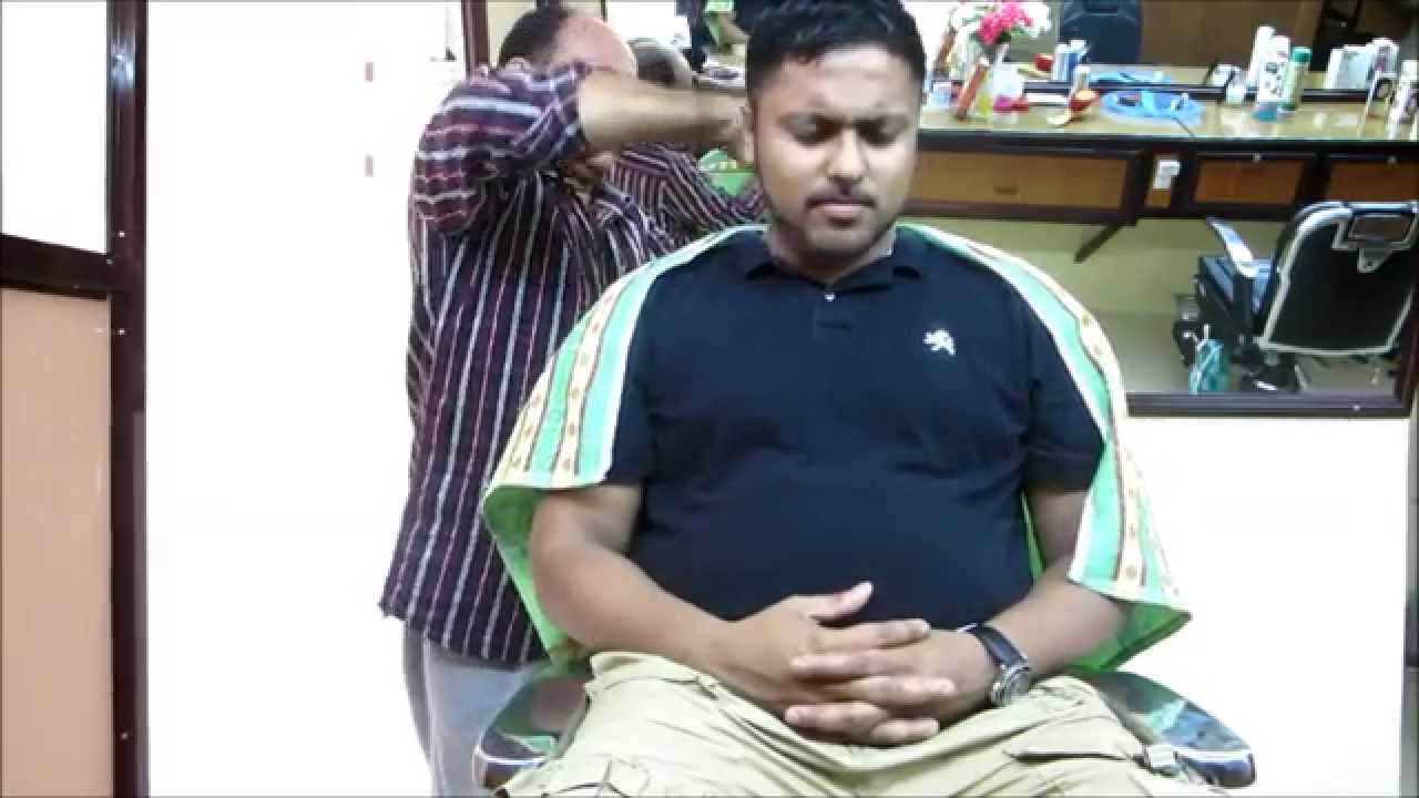 Kerala Head Massage After Haircut