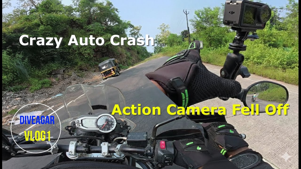 Pune to Diveagar Bike Ride | Crazy Mountain Crash & My DJI Action Camera Fell Off!