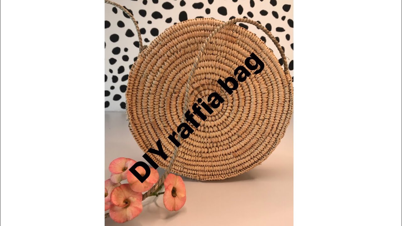 How to make a round raffia bag