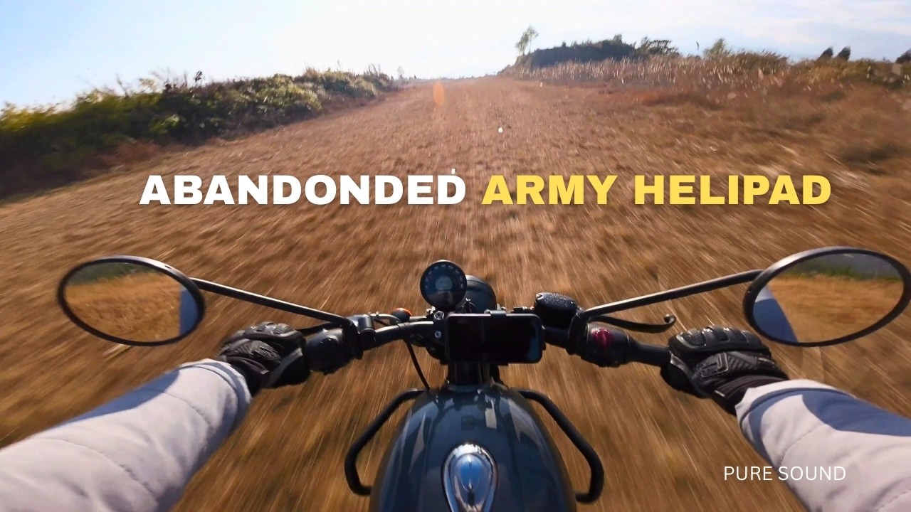 POV Ride to Abandoned Army Helipad | Hunter 350
