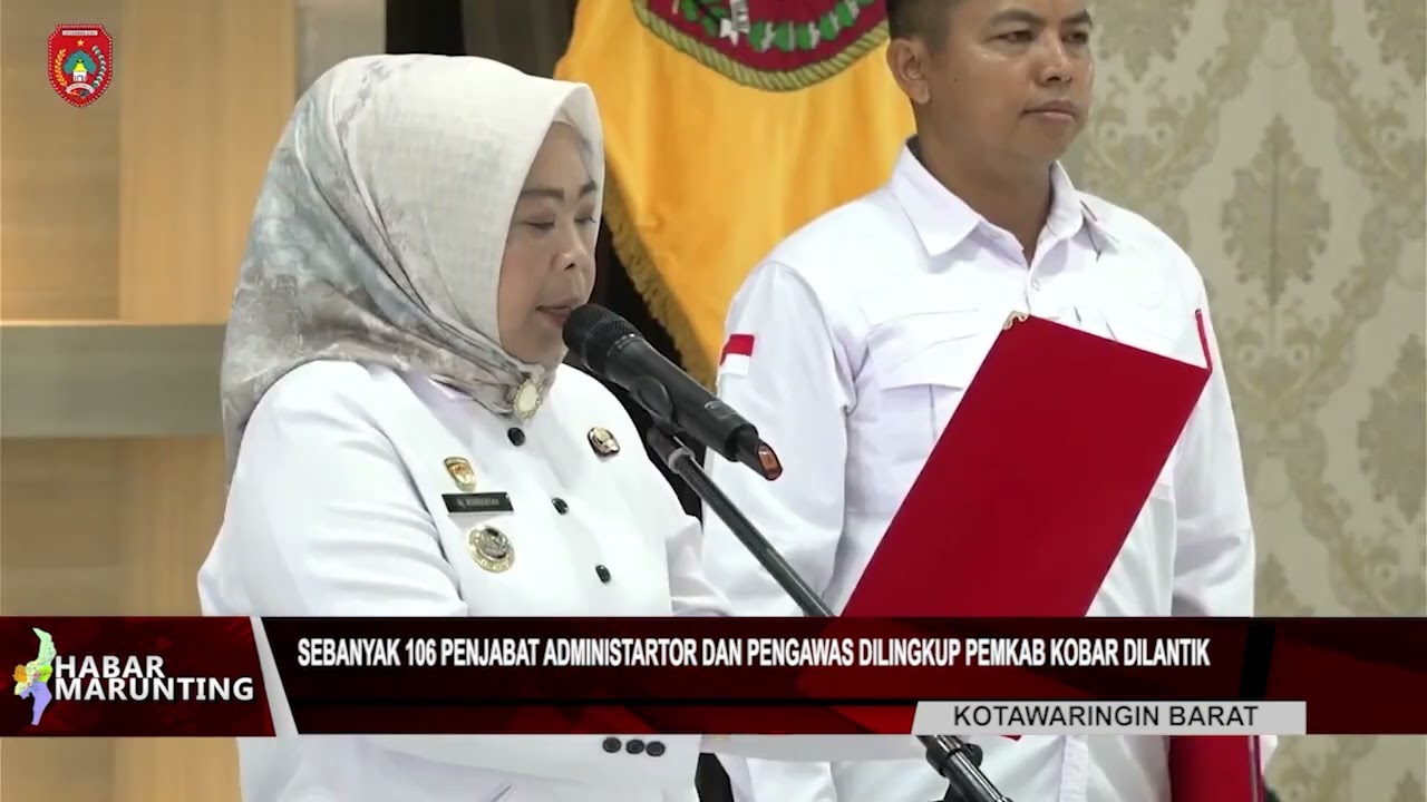 SEBANYAK 106 PEJABAT ADMINISTARTOR DAN PENGAWAS DILINGKUP PEMKAB KOBAR  DILANTIK