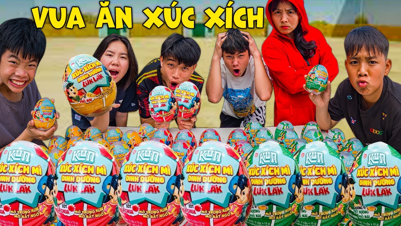 Thử Thách Chơi Squid Game Ngoài Đời Thực - Người Cuối Cùng Còn Ăn Xúc Xích Mì Kun Luk Lak