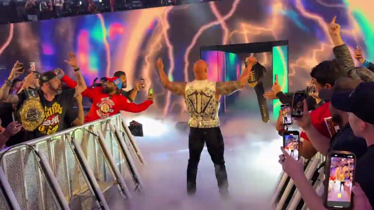 Monday Night Raw on Netflix Begins and The Rock Entrance as The Final Boss