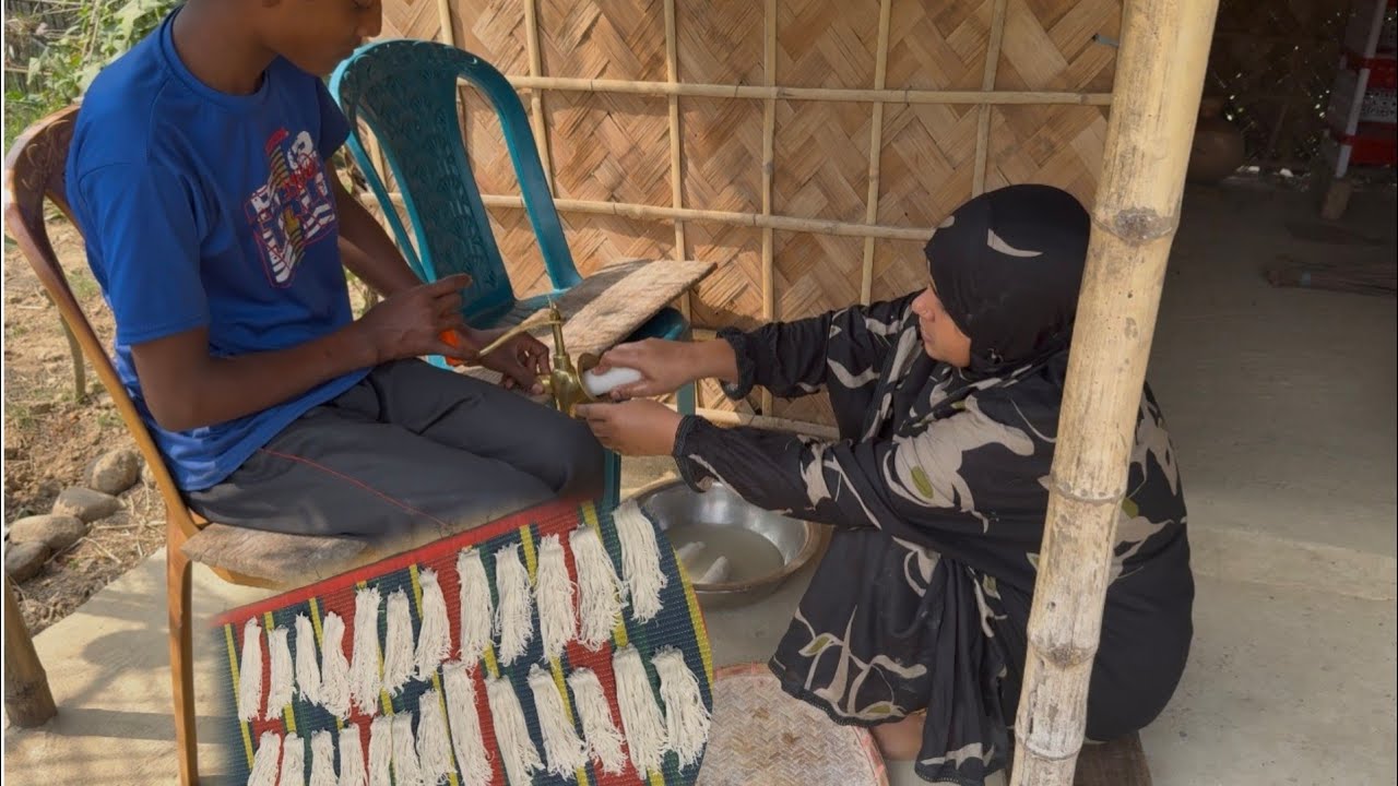 গ্রামীণ ঐতিহ্যবাহী কলের সেমাই বহু বছর পর ঈদের জন্য আবার বানালাম || Villfood by Laki