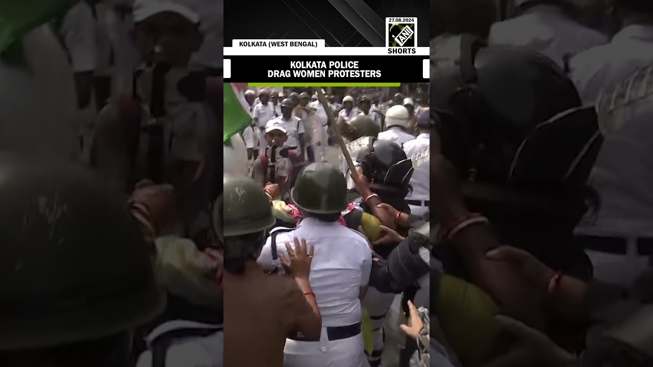 Kolkata Police drags women demonstrators after Nabbana protest turns violent