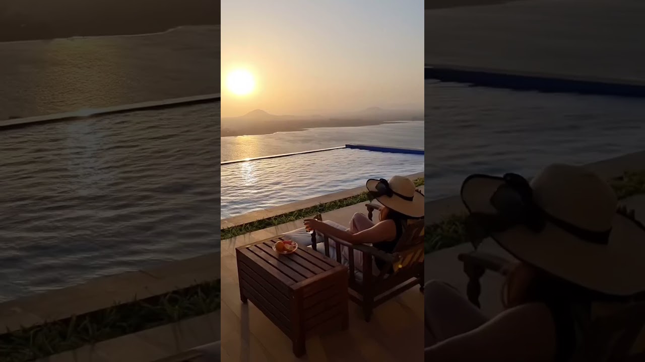 This villa's door opens up to an inifinity pool 🌅😍