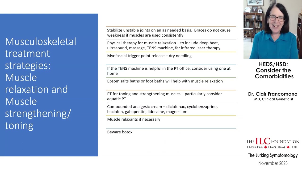 HEDS / HSD: Consider the Comorbidities | Dr. Clair Francomano, MD, Clinical Geneticist