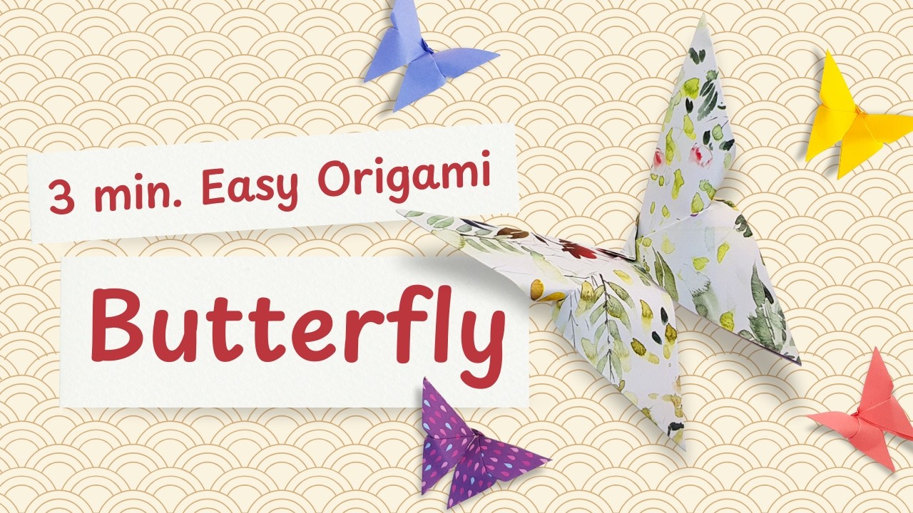 Make This Beautiful Origami Butterfly in Just 3 Min 🦋 Step-by-Step Instructions