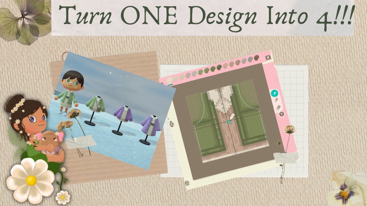 Turn One Base Design into 4 Unique Outfits ACNH Custom Designs!!
