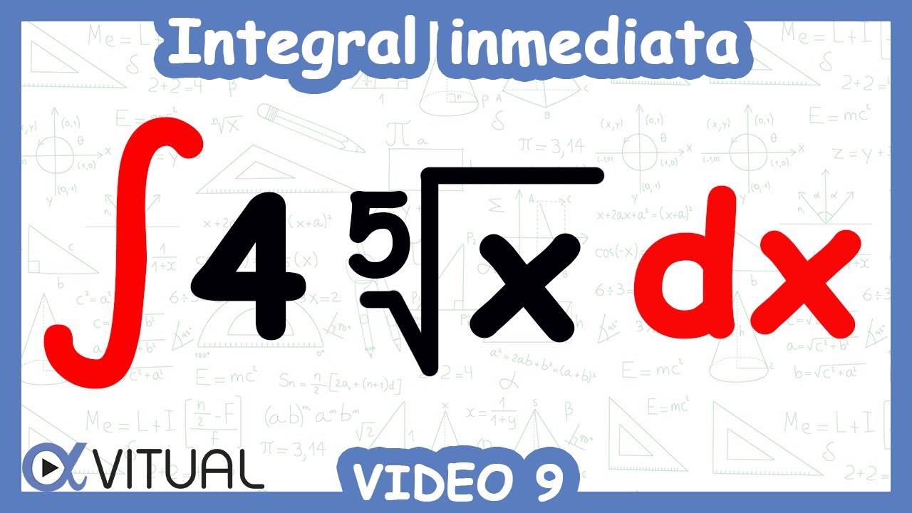 Integral inmediata ejemplo 9 | Cálculo integral - Vitual