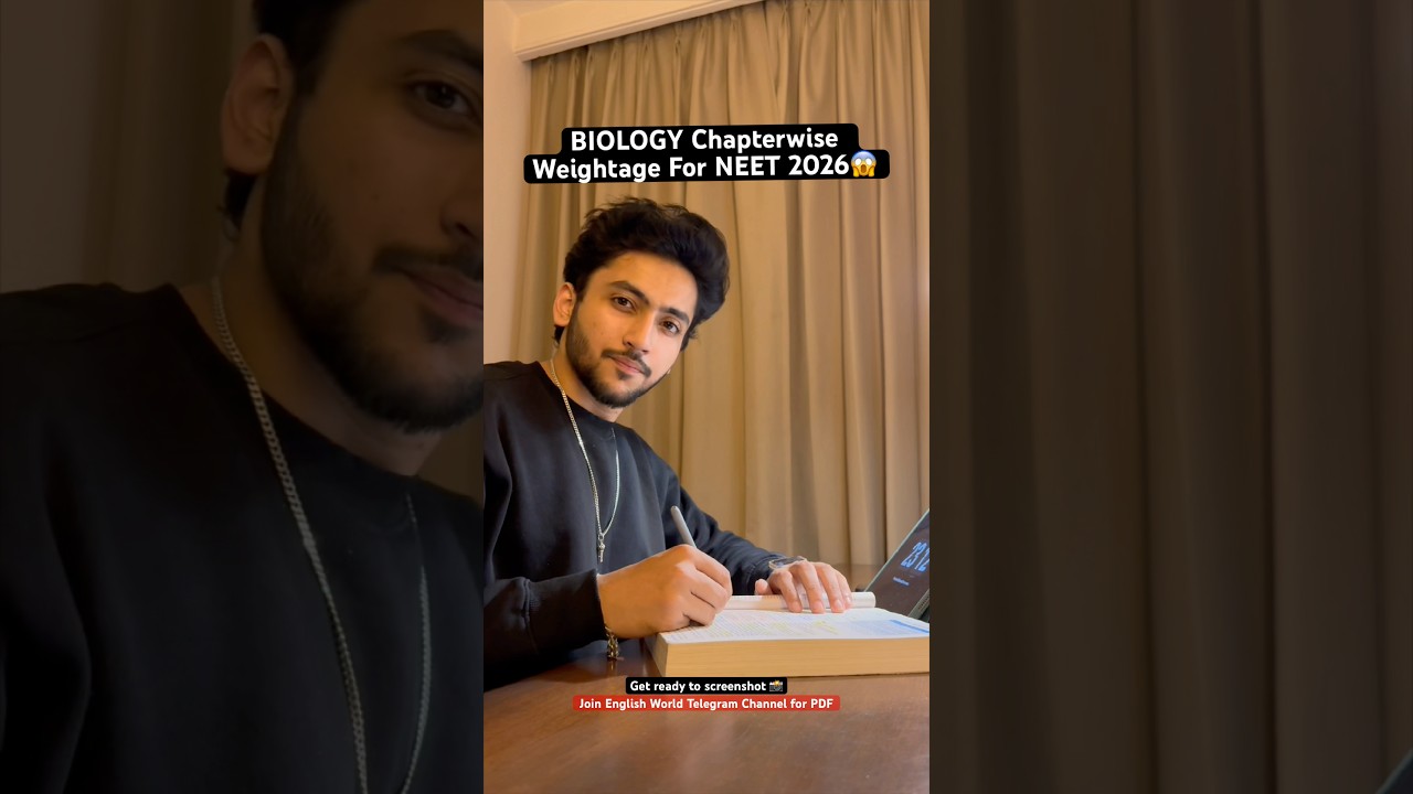 БИОЛОГИЯ: весовые коэффициенты по главам для NEET 2026😱🔥 #neet2026 #neet #биология #neetmotivatio...