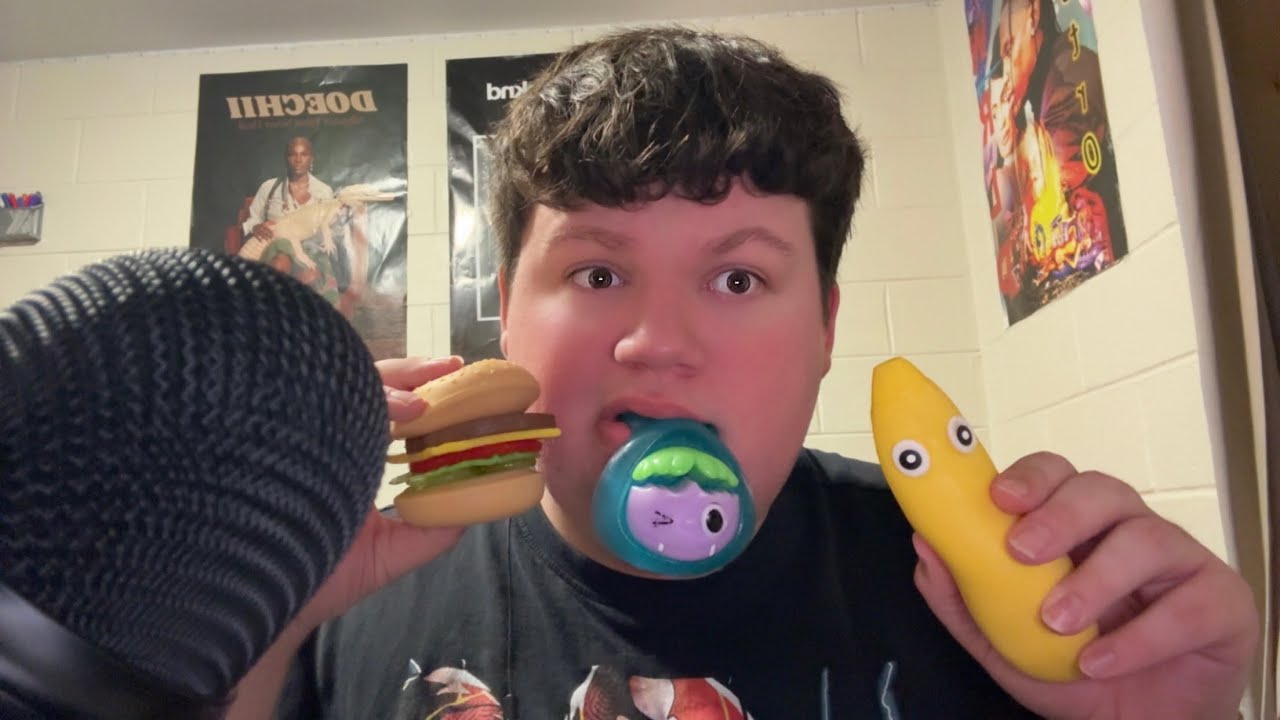 ASMR Chewing On Taba Squishies With LOTS Of Mouth Sounds !!