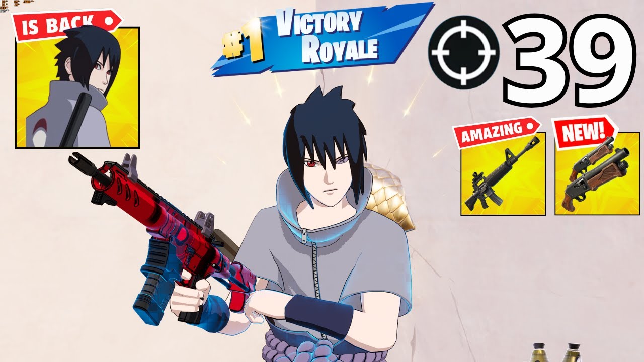 39 Elimination SASUKE Gameplay Wins Zero Build (NEW FORTNITE CHAPTER 7 SEASON 1)