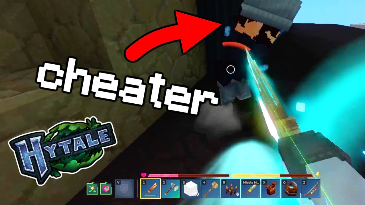 Fighting a FLY HACKER in Hytale Skywars!