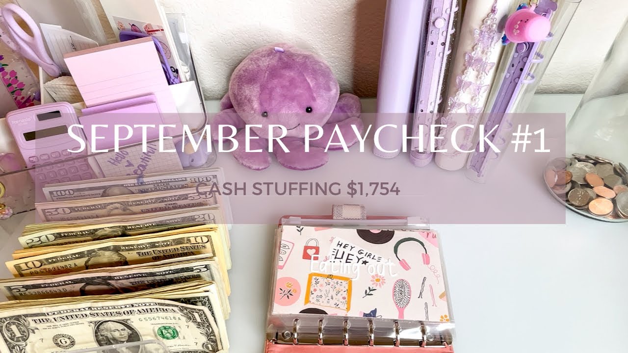 September paycheck #1 || Cash stuffing $1,765 || Dave Ramsey inspired