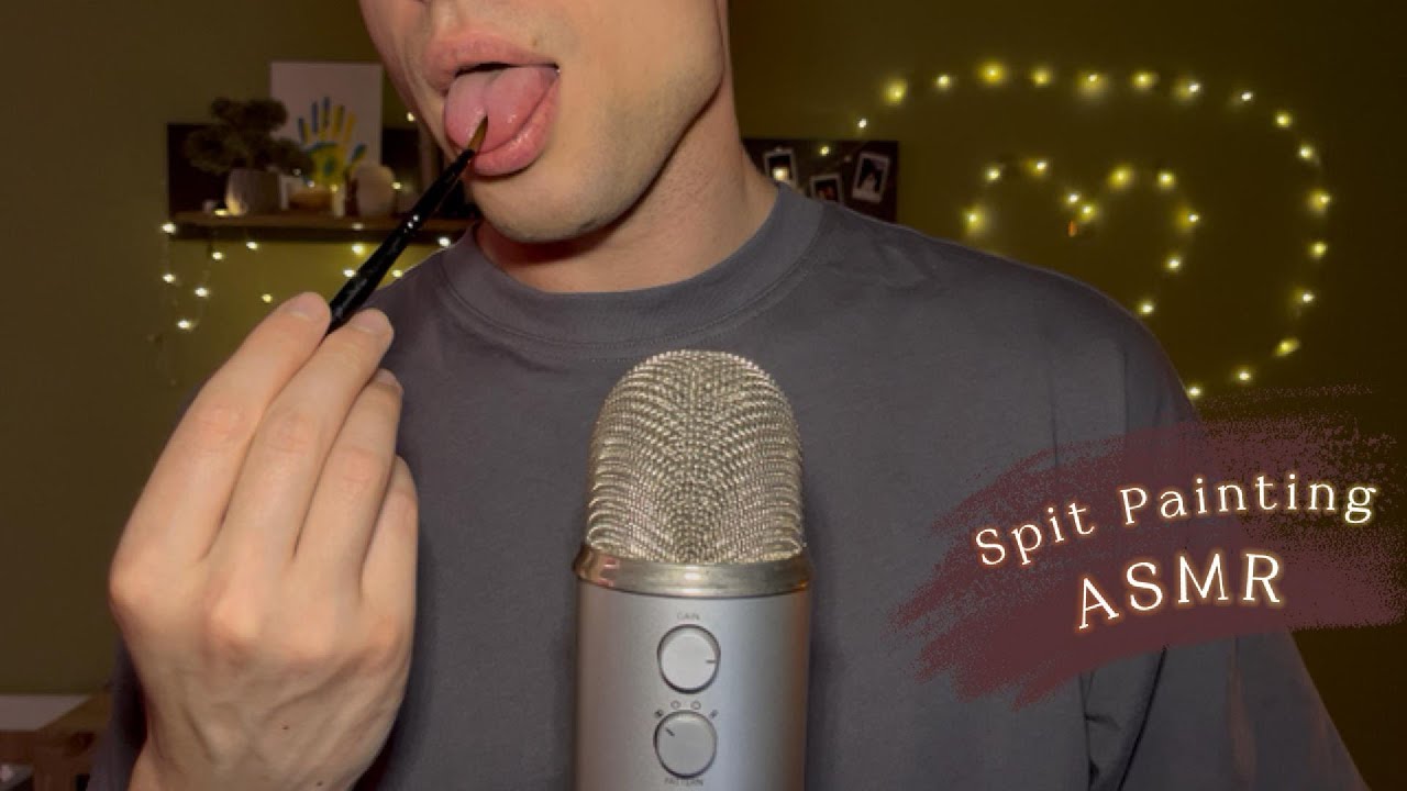 ASMR | Spit Painting You with a Brush 🎨 (mouth sounds, personal attention, whispering)